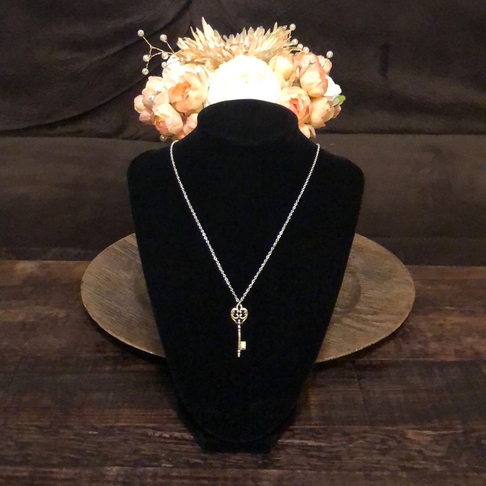 Silver Key Pendant Necklace